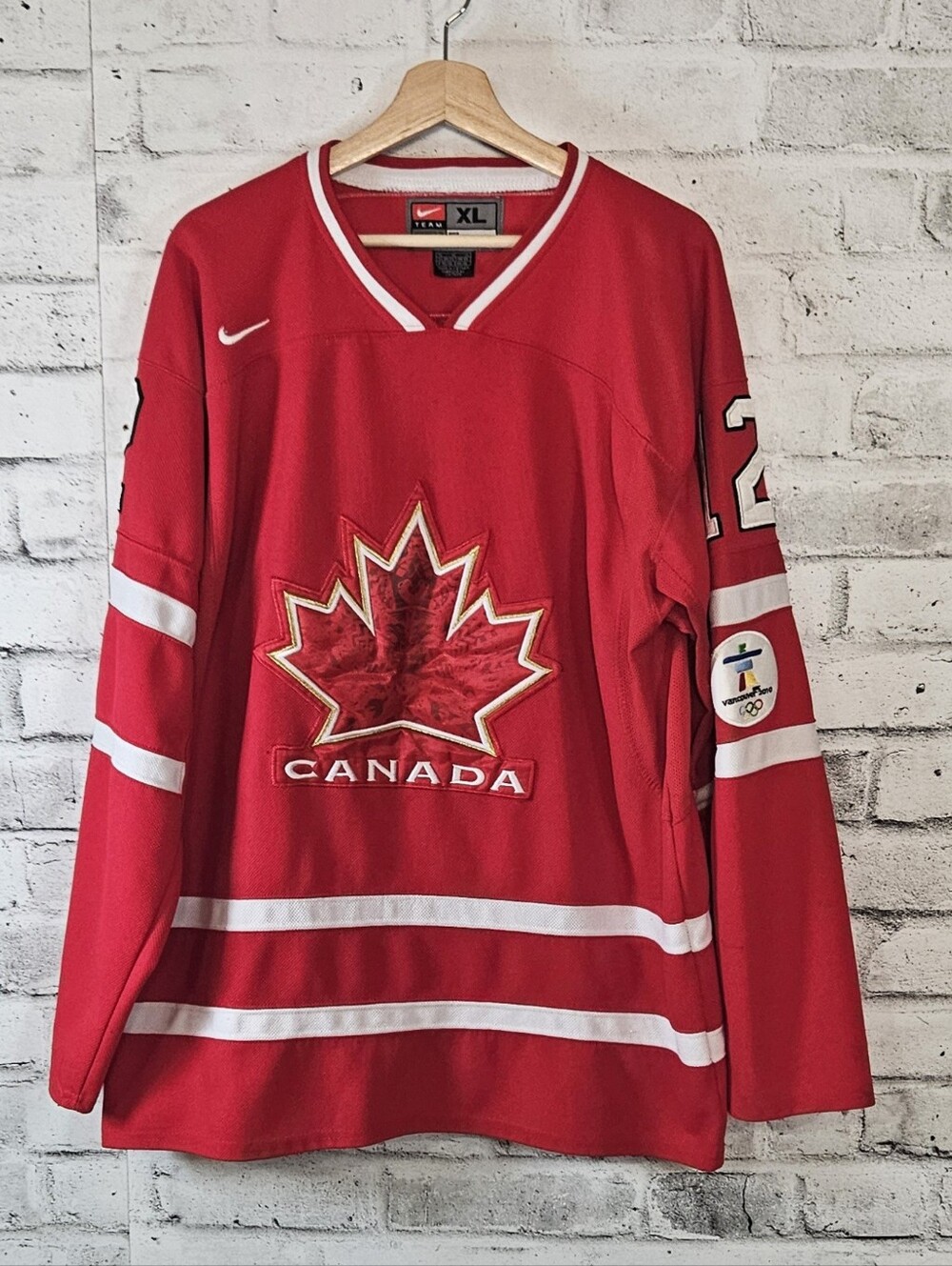 Nike Team Canada Jarome Iginla 12 Vancouver 2010 Olympic Hockey Jersey XL